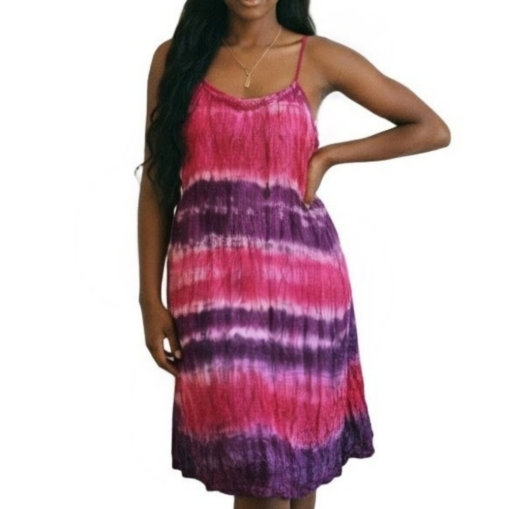 Pink and Purple Tie-Dye Dress
